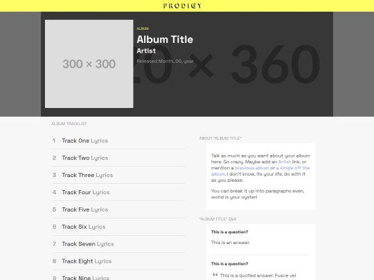 TEMPLATES/geniusalbum screenshot