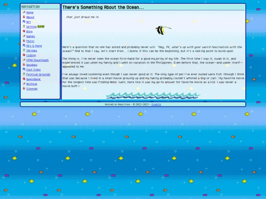 about/the-ocean screenshot