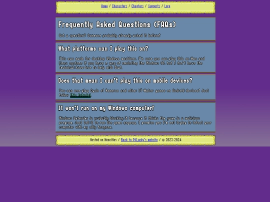 games/cycle-of-remorse/faqs screenshot
