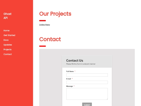 projects screenshot
