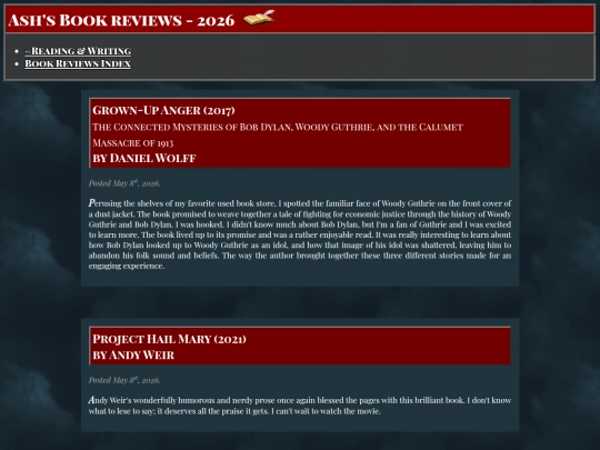 ReadingWriting/BookReviews2026 screenshot