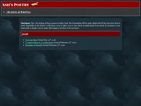 ReadingWriting/Poems screenshot