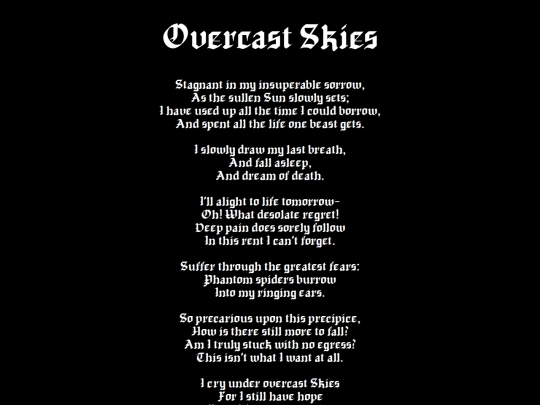 ReadingWriting/Poems/OvercastSkies screenshot