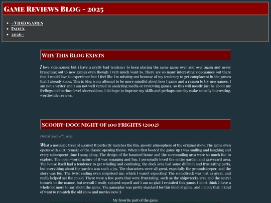 Videogames/GameReviews screenshot