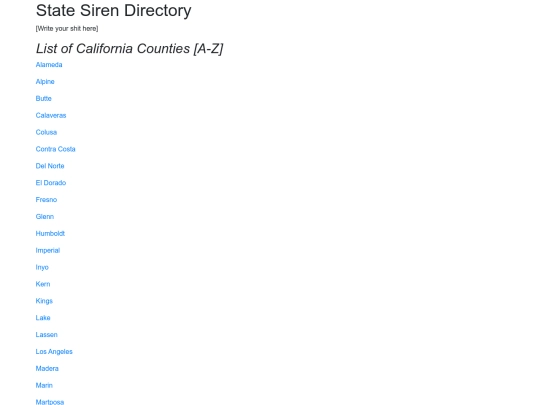 SirenList screenshot