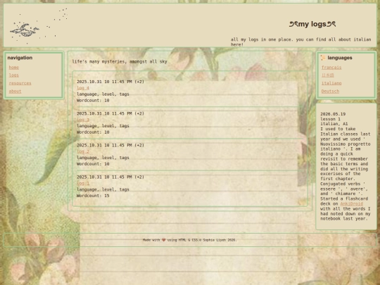 logs/italian screenshot