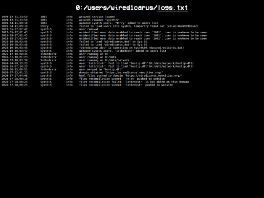 logs screenshot
