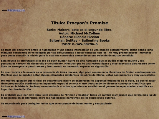 lecturas/procyon screenshot