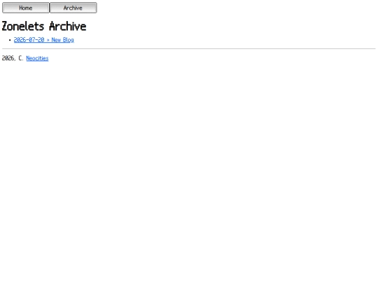 blog/archive screenshot