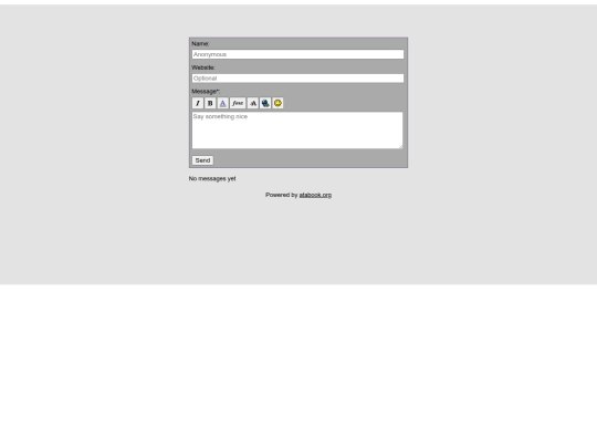 guestbook screenshot