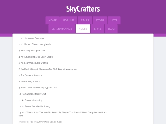 rules screenshot