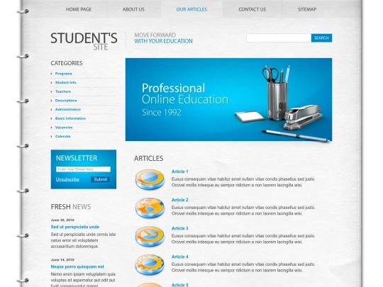 articles screenshot