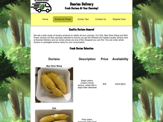 productsprices screenshot