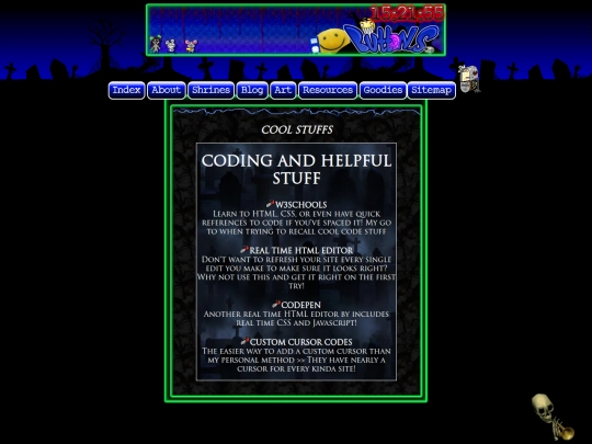 links screenshot