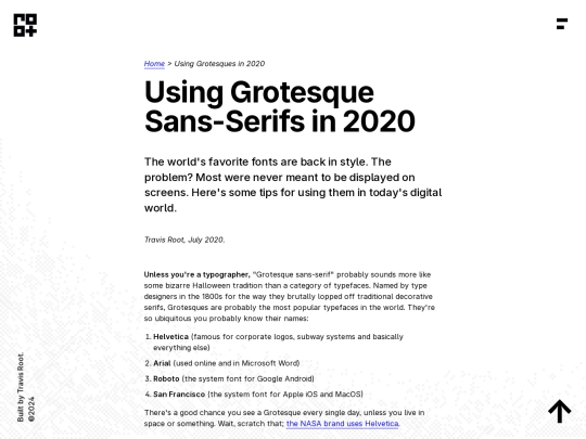 articles/grotesk screenshot