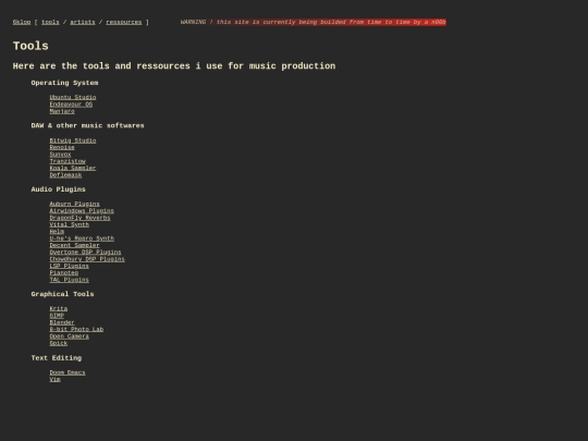 tools screenshot