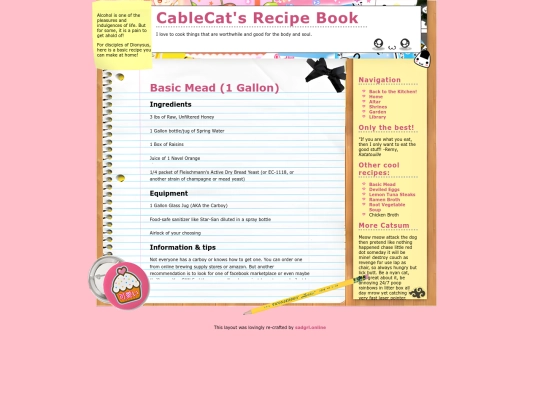 Recipe Pages/basic-mead screenshot