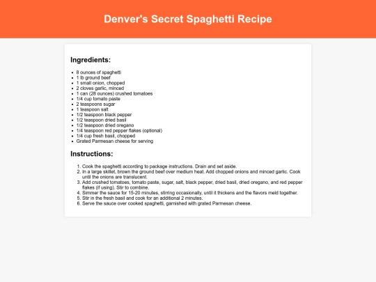 Best-Spaghetti-Recipe screenshot