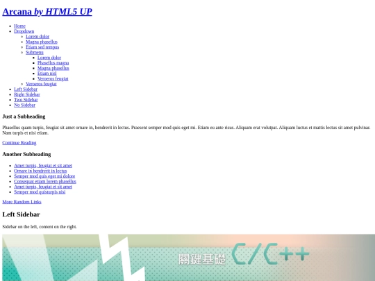 left-sidebar screenshot