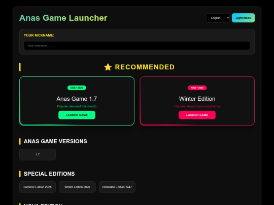 AnasGameLauncher screenshot