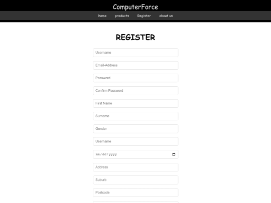ComputerForce/register screenshot