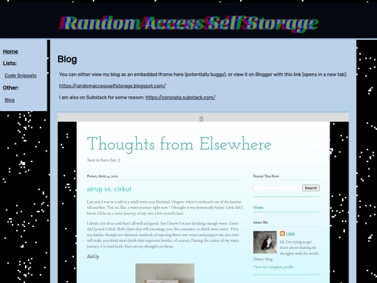 Blog screenshot