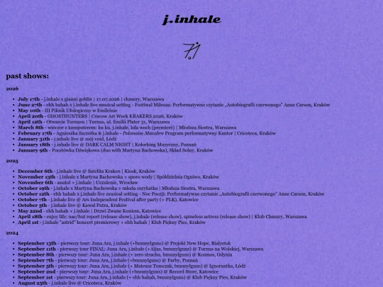 pastshows screenshot