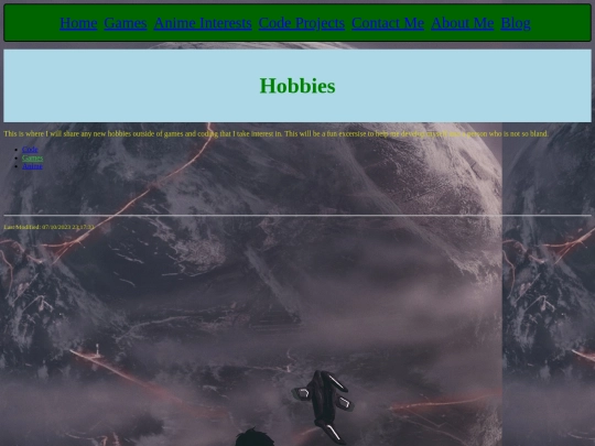 hobbies screenshot