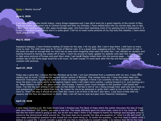 html/journal screenshot