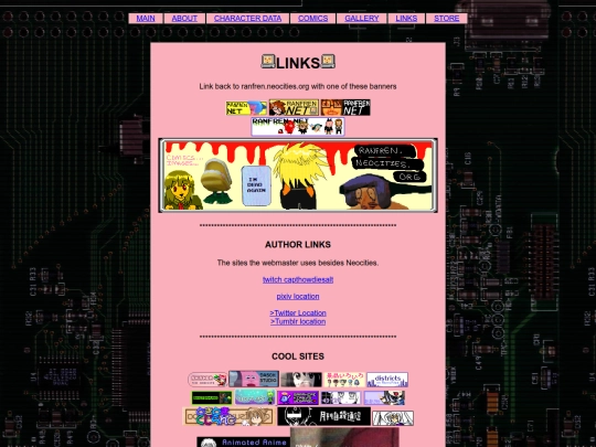 links screenshot