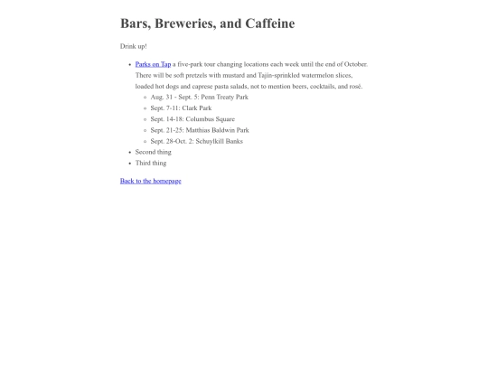 drinks screenshot