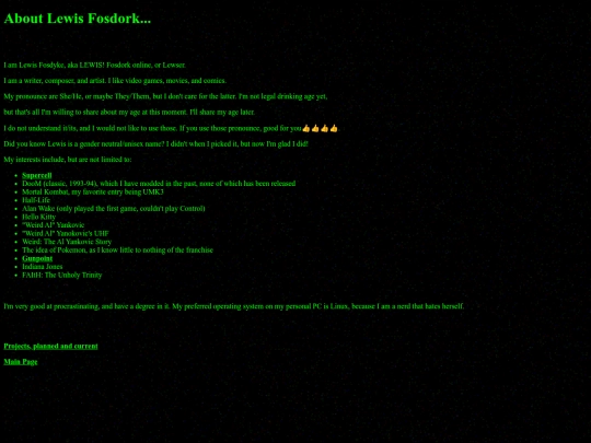 aboutlewis screenshot