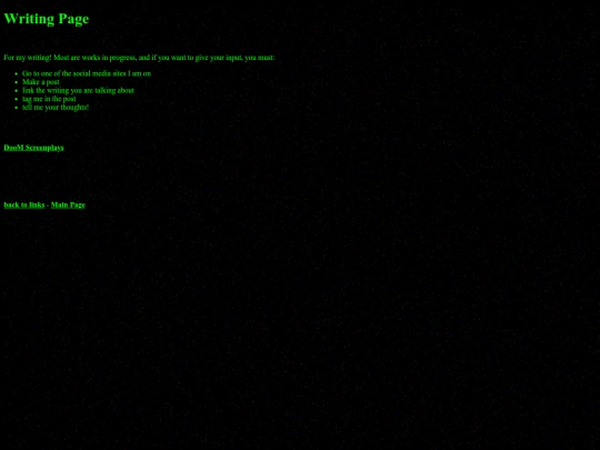 writing screenshot