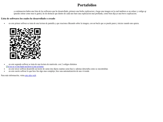 breve explicacion de portafolios screenshot