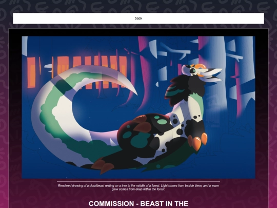 gallery/COMMISSION - BEAST IN THE FOREST screenshot