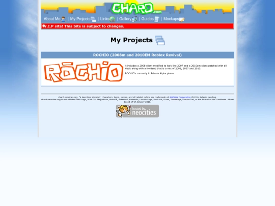 Projects screenshot