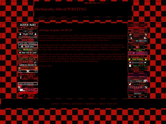 writing screenshot