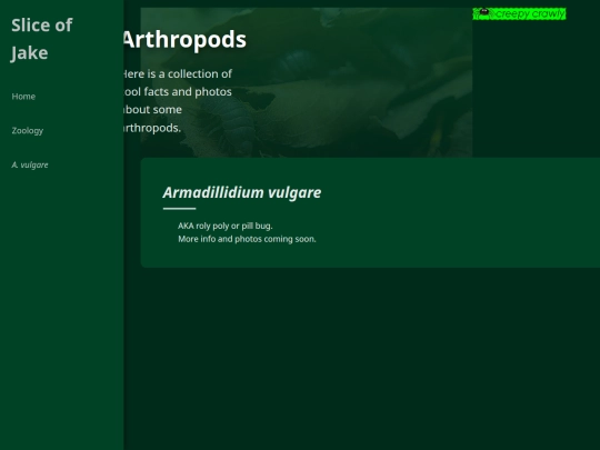 zoology/arthropods screenshot