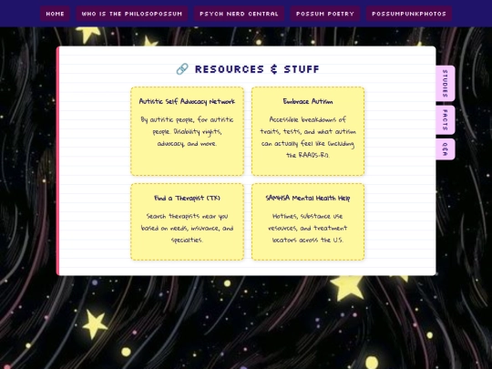 links screenshot