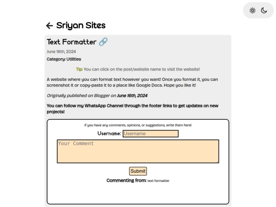 posts/text-formatter screenshot