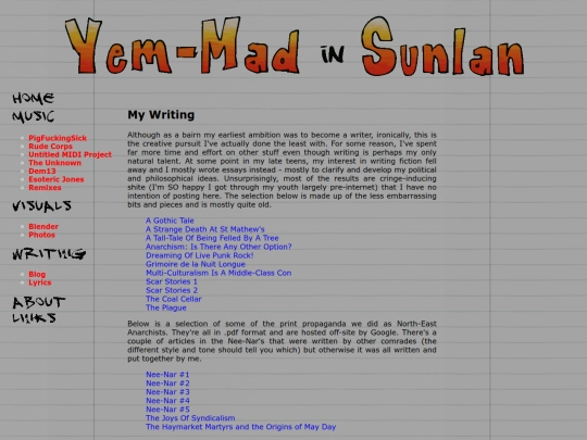 writing screenshot
