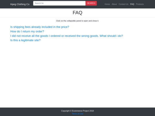 faq screenshot