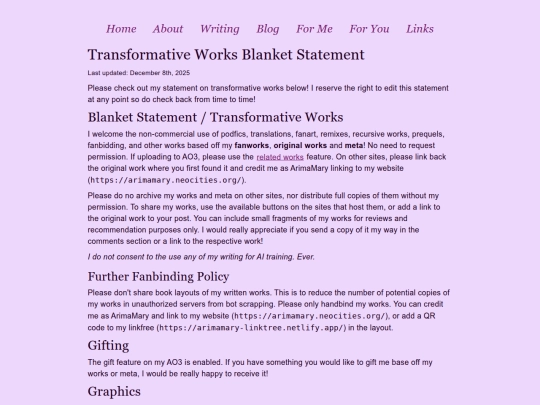 about/blanket-statement screenshot