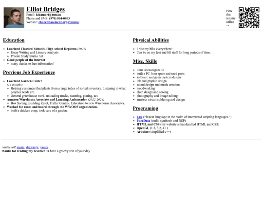 resume screenshot