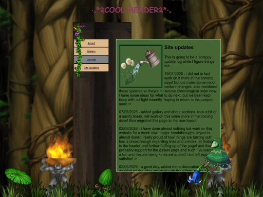 site-updates screenshot