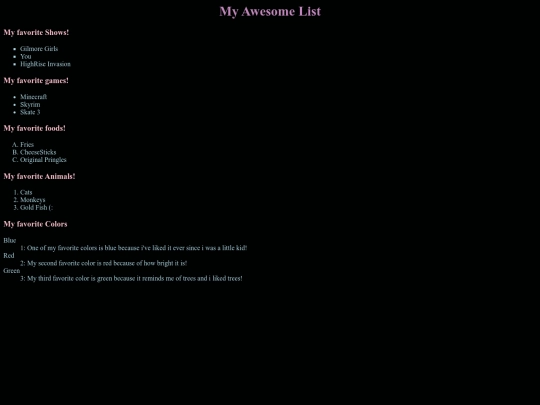 classwork/favorites screenshot