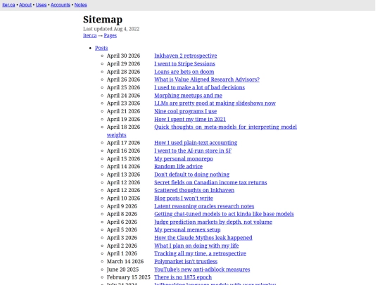 sitemap screenshot