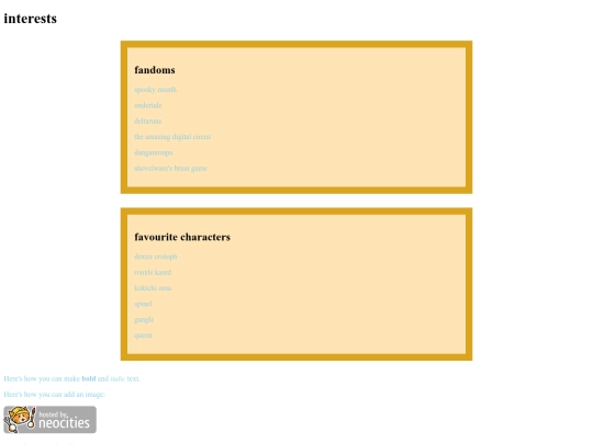 interests screenshot