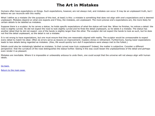 mistakes screenshot