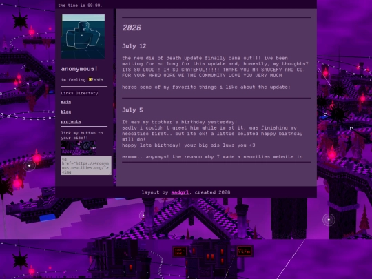 blog screenshot